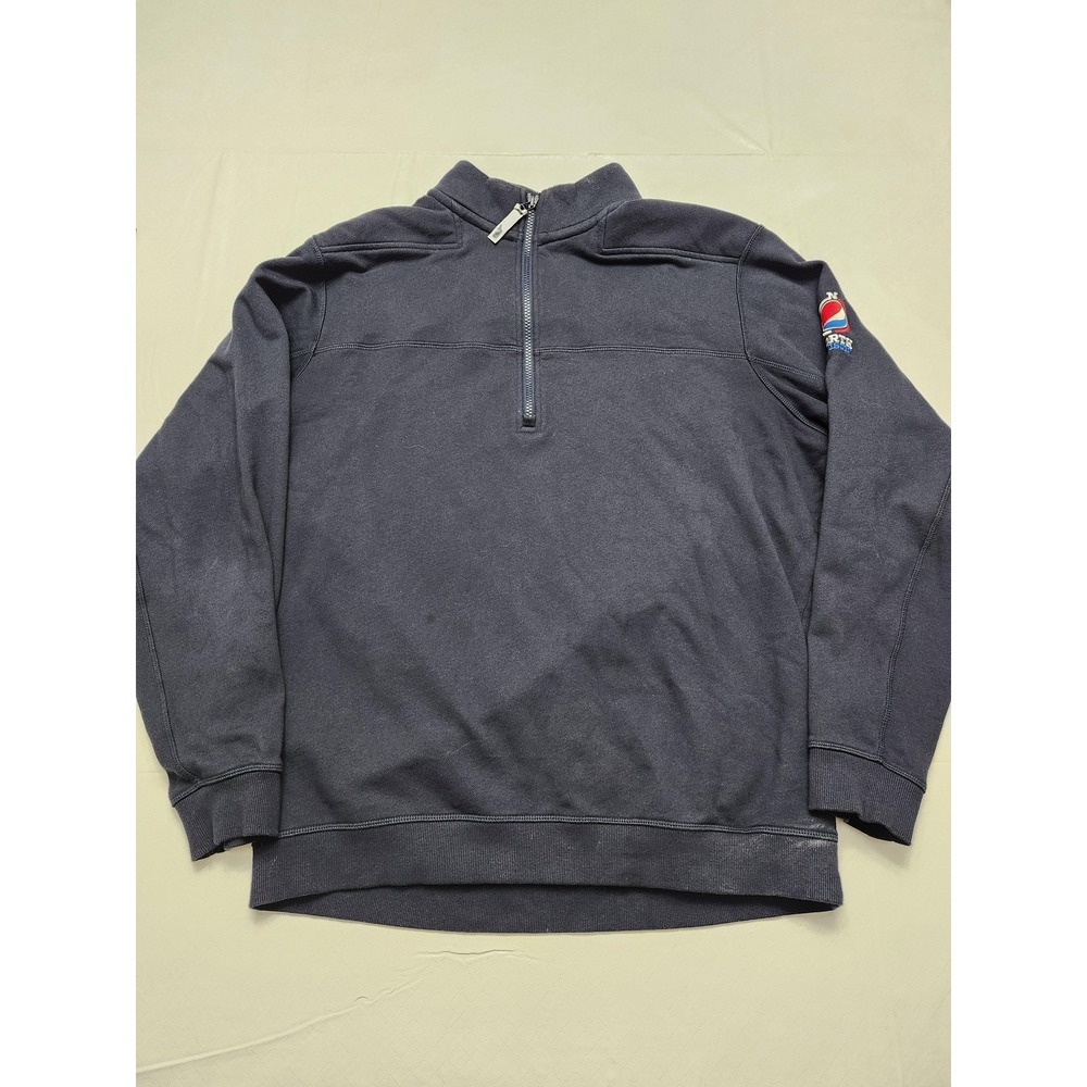Vineyard Vines Shep Shirt Pullover Sweatshirt Mens Large Navy Quarter‎ Zip Pepsi